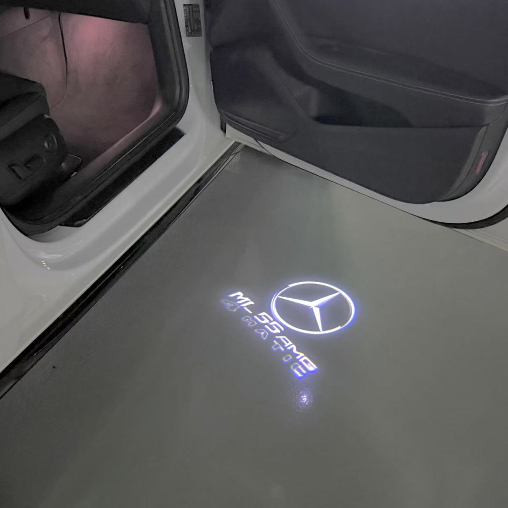 MERCEDES BENZ ML55 AMG LOGO PROJECTOT LIGHTS  (quantity 1 = 1 set /2 door lights with 2 logo films)Nr.02M387