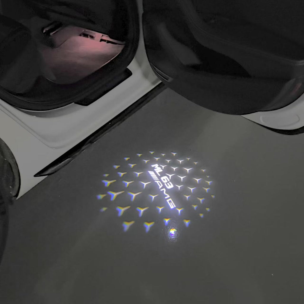 MERCEDES BENZ ML63 AMG LOGO PROJECTOT LIGHTS  (quantity 1 = 1 set /2 door lights with 2 logo films)Nr.02M391