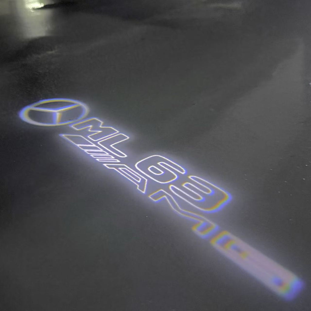 MERCEDES BENZ ML63 AMG LOGO PROJECTOT LIGHTS  (quantity 1 = 1 set /2 door lights with 2 logo films)Nr.02M392