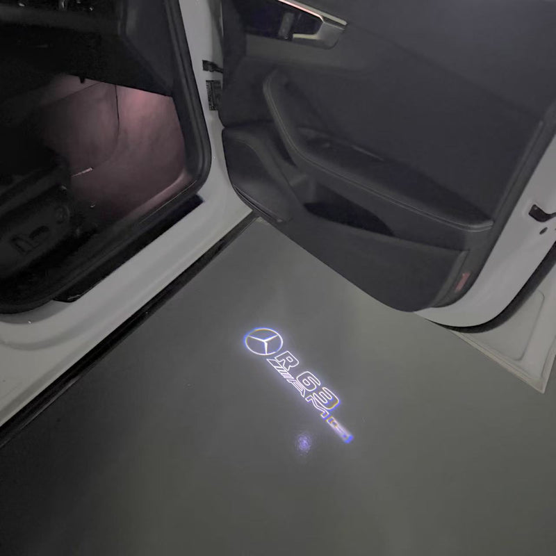 MERCEDES BENZ R63 AMG LOGO PROJECTOT LIGHTS  (quantity 1 = 1 set /2 door lights with 2 logo films)Nr.02M394