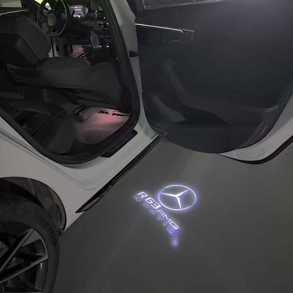 MERCEDES BENZ R63 AMG LOGO PROJECTOT LIGHTS  (quantity 1 = 1 set /2 door lights with 2 logo films)Nr.02M397