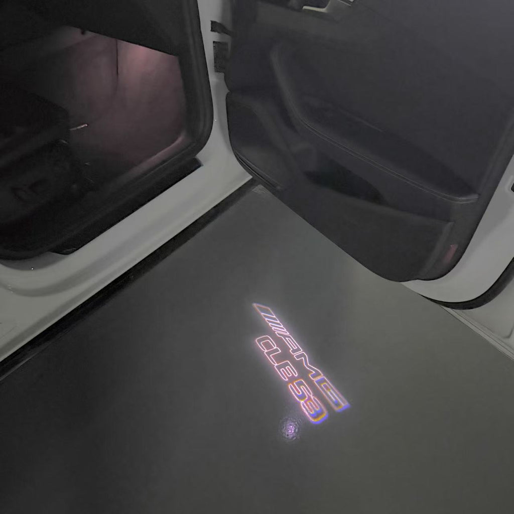 MERCEDES BENZ CLE53 AMG LOGO PROJECTOT LIGHTS  (quantity 1 = 1 set /2 door lights with 2 logo films)Nr.02M328