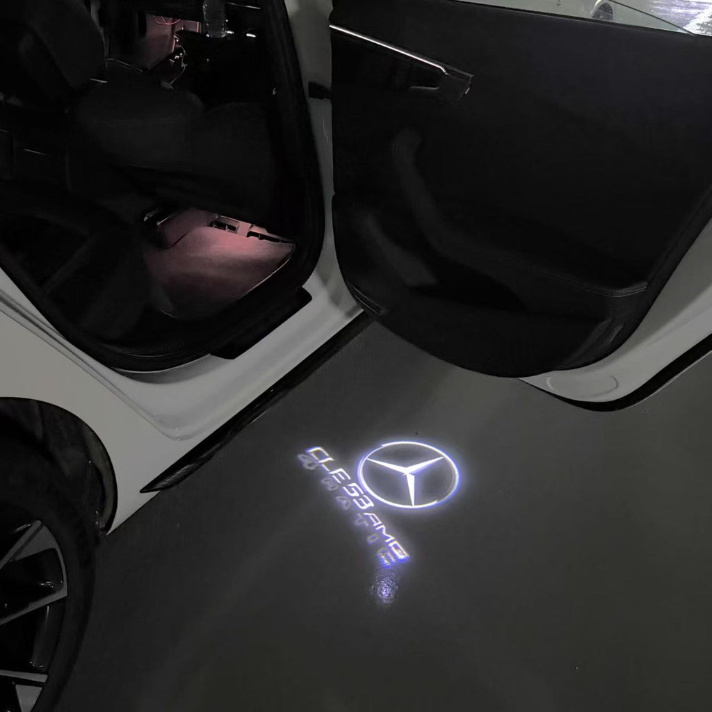 MERCEDES BENZ CLE53 AMG LOGO PROJECTOT LIGHTS  (quantity 1 = 1 set /2 door lights with 2 logo films)Nr.02M330