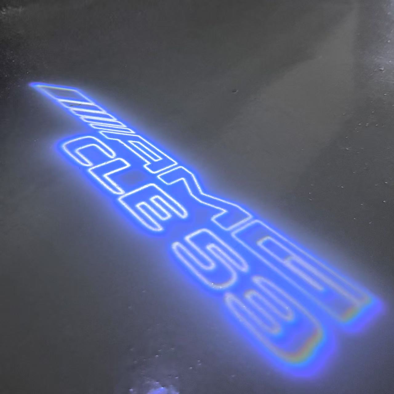 MERCEDES BENZ CLE53 AMG LOGO PROJECTOT LIGHTS  (quantity 1 = 1 set /2 door lights with 2 logo films)Nr.02M329