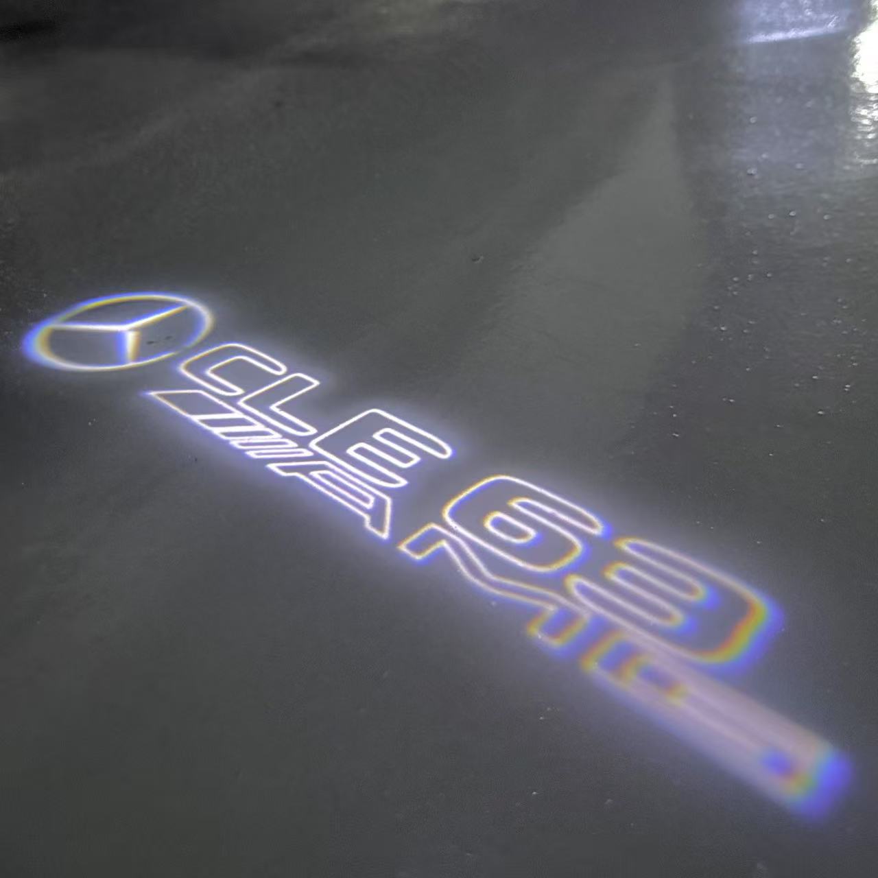 MERCEDES BENZ CLE63 AMG LOGO PROJECTOT LIGHTS  (quantity 1 = 1 set /2 door lights with 2 logo films)Nr.02M336