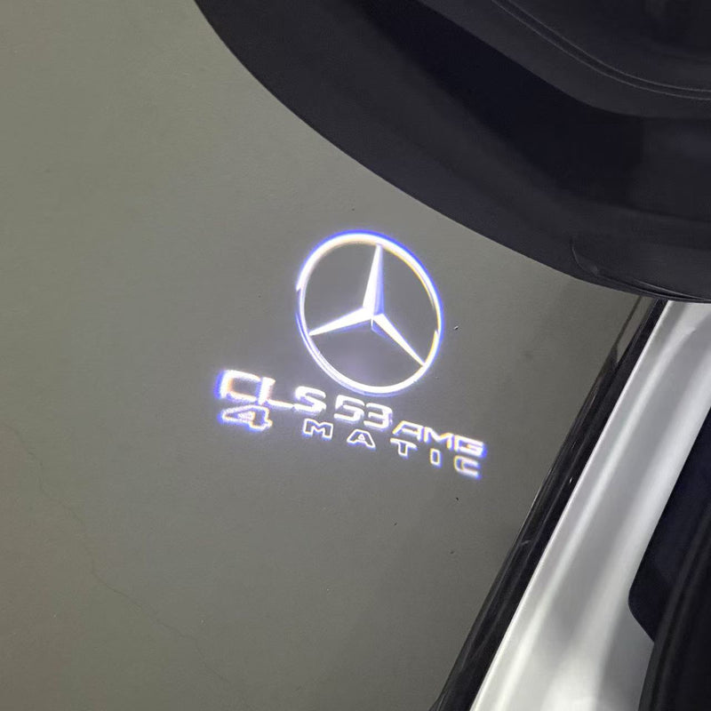 MERCEDES BENZ CLS53 AMG LOGO PROJECTOT LIGHTS  (quantity 1 = 1 set /2 door lights with 2 logo films)Nr.02M276