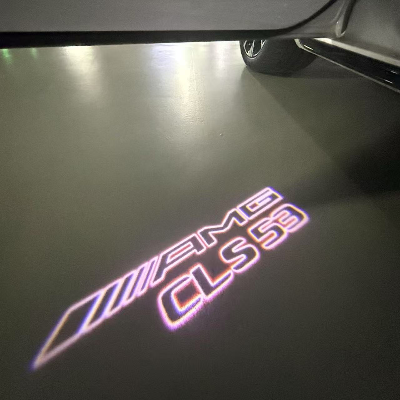 MERCEDES BENZ CLS53 AMG LOGO PROJECTOT LIGHTS  (quantity 1 = 1 set /2 door lights with 2 logo films)Nr.02M275