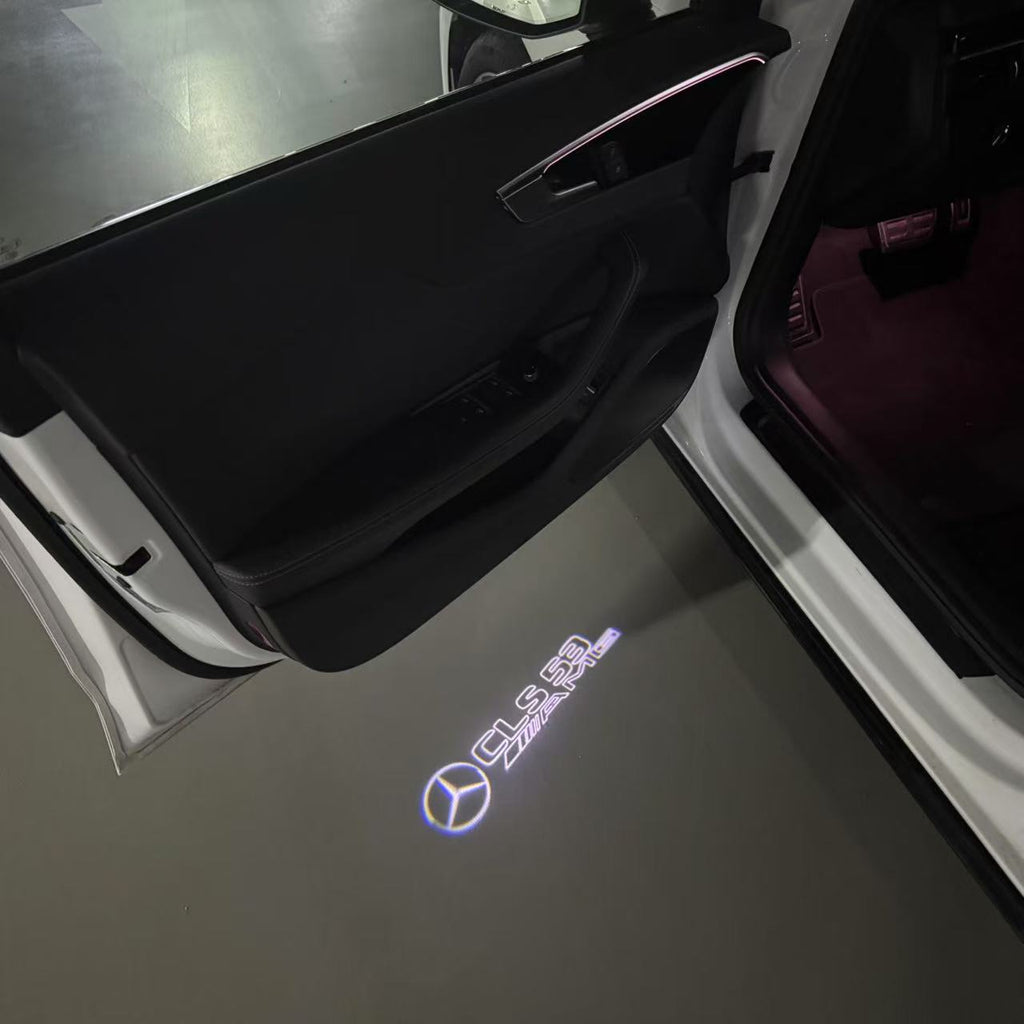 MERCEDES BENZ CLS53 AMG LOGO PROJECTOT LIGHTS  (quantity 1 = 1 set /2 door lights with 2 logo films)Nr.02M277