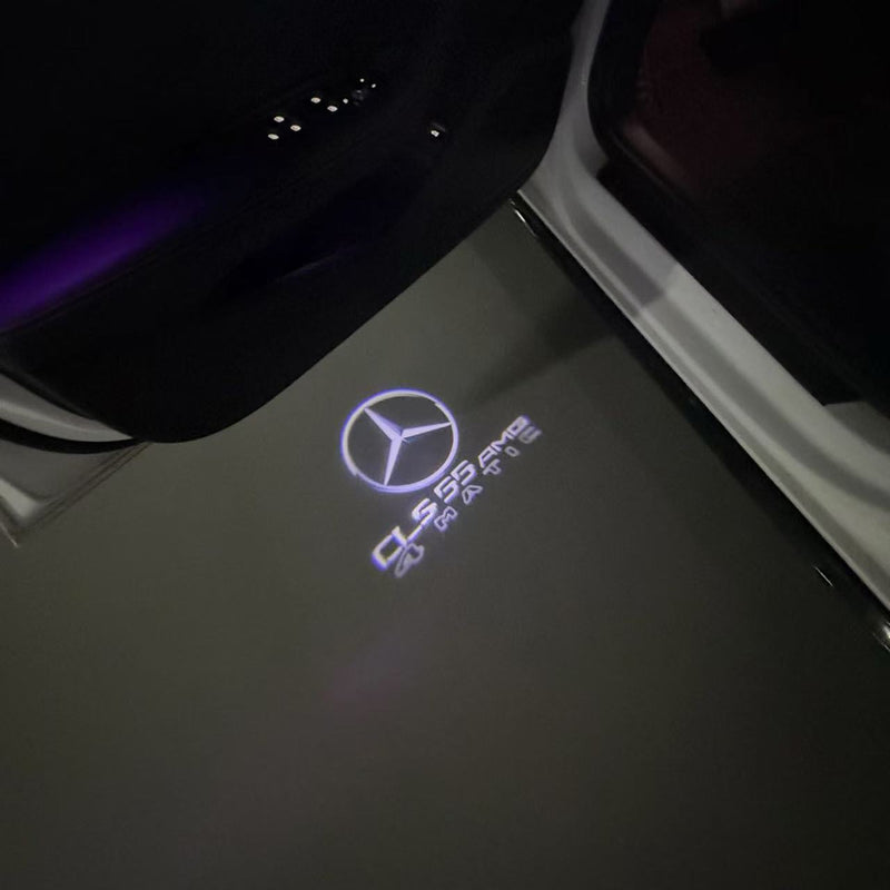 MERCEDES BENZ CLS55 AMG LOGO PROJECTOT LIGHTS  (quantity 1 = 1 set /2 door lights with 2 logo films)Nr.02M285