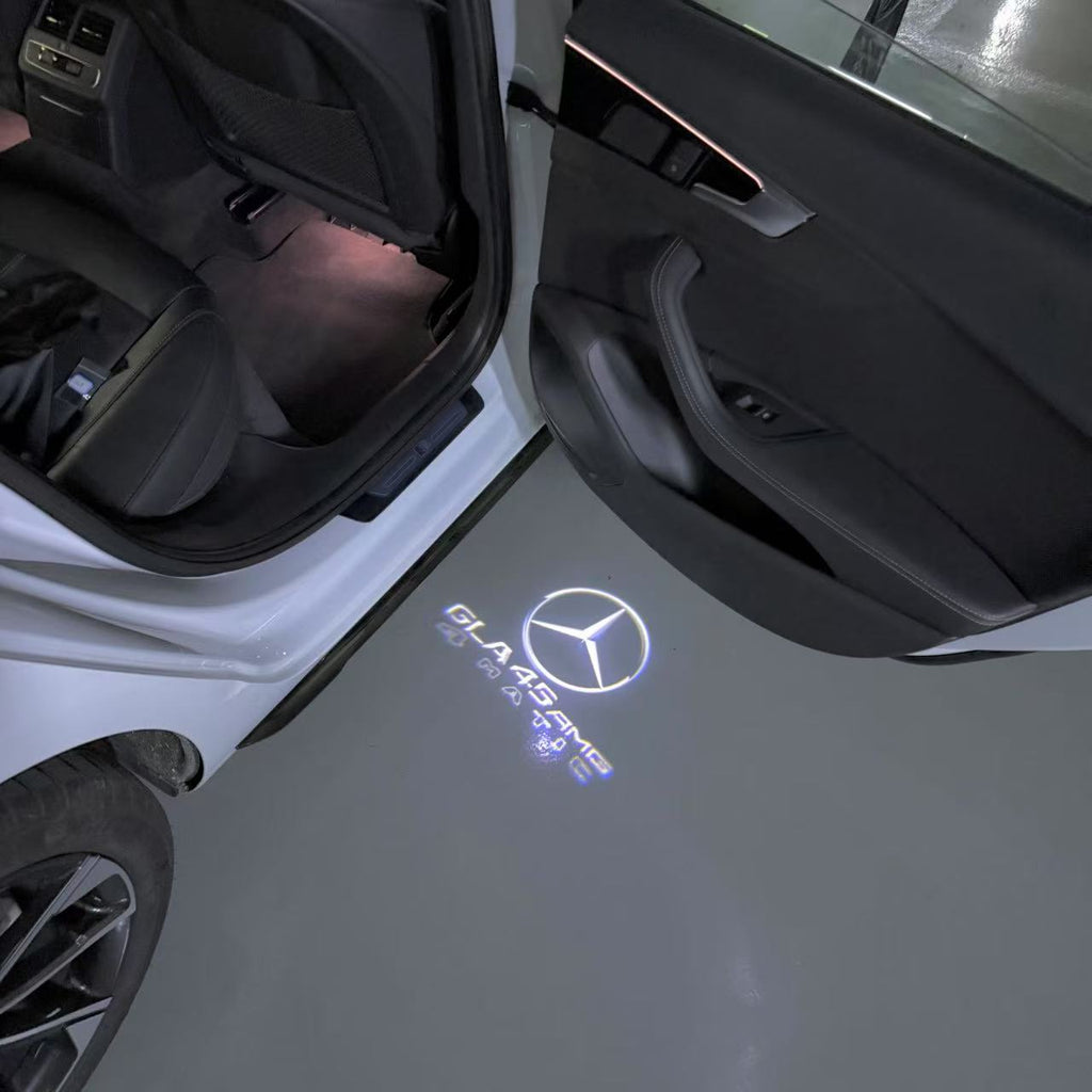 MERCEDES BENZ GLA45 AMG LOGO PROJECTOT LIGHTS  (quantity 1 = 1 set /2 door lights with 2 logo films)Nr.02M346