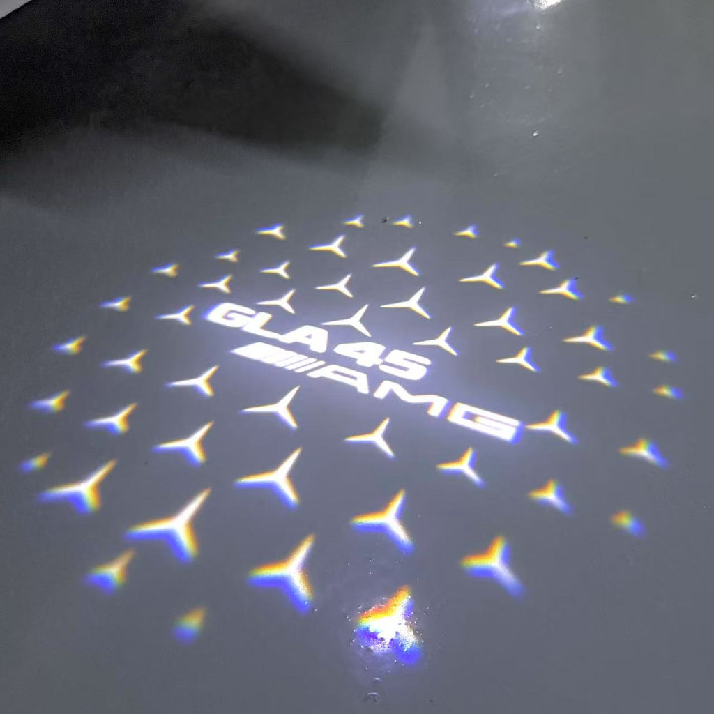 MERCEDES BENZ GLA45 AMG LOGO PROJECTOT LIGHTS  (quantity 1 = 1 set /2 door lights with 2 logo films)Nr.02M345
