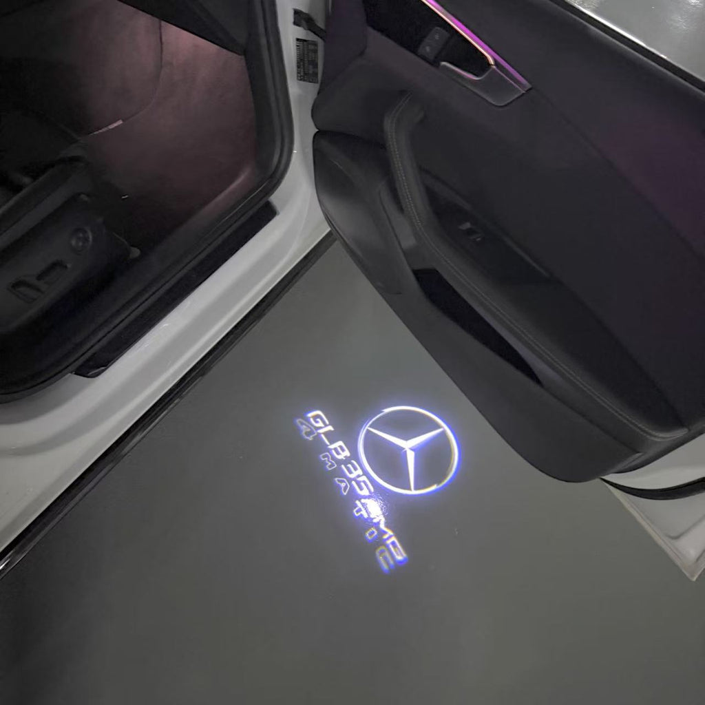 MERCEDES BENZ GLB35 AMG LOGO PROJECTOT LIGHTS  (quantity 1 = 1 set /2 door lights with 2 logo films)Nr.02M350