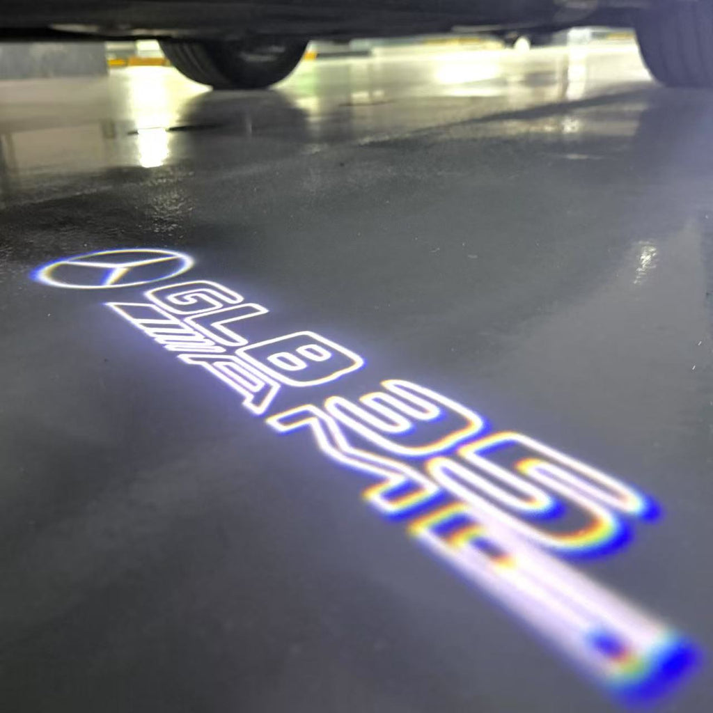 MERCEDES BENZ GLB35 AMG LOGO PROJECTOT LIGHTS  (quantity 1 = 1 set /2 door lights with 2 logo films)Nr.02M351
