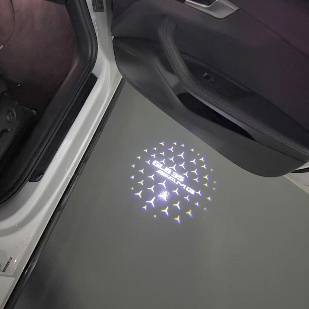 MERCEDES BENZ GLB35 AMG LOGO PROJECTOT LIGHTS  (quantity 1 = 1 set /2 door lights with 2 logo films)Nr.02M352