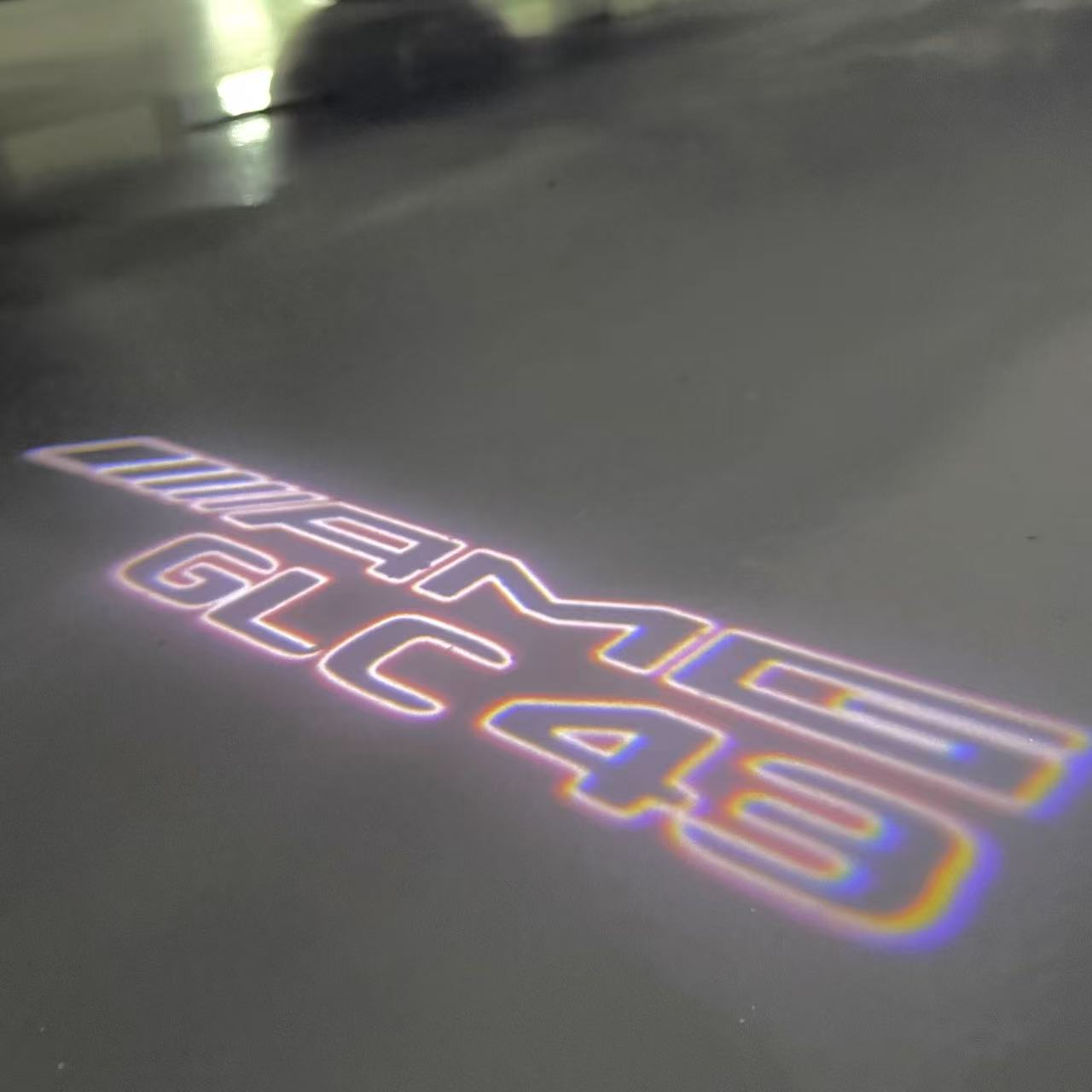 MERCEDES BENZ GLC43 AMG LOGO PROJECTOT LIGHTS  (quantity 1 = 1 set /2 door lights with 2 logo films)Nr.02M354