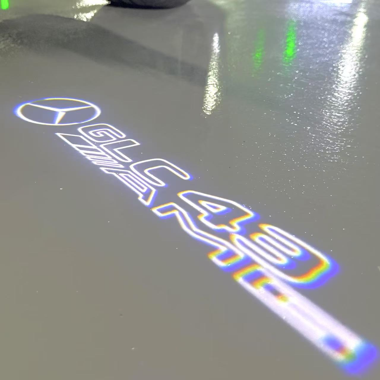 MERCEDES BENZ GLC43 AMG LOGO PROJECTOT LIGHTS  (quantity 1 = 1 set /2 door lights with 2 logo films)Nr.02M355