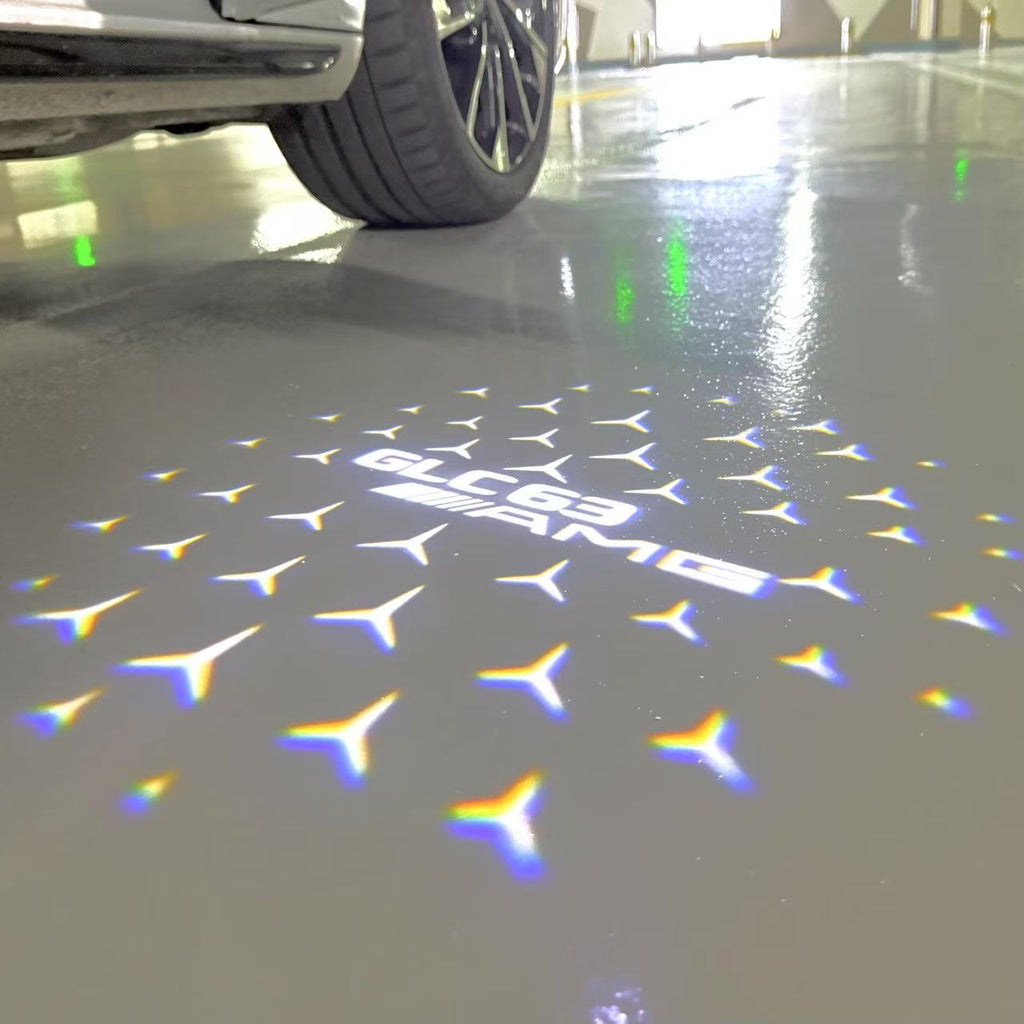 MERCEDES BENZ GLC63 AMG LOGO PROJECTOT LIGHTS  (quantity 1 = 1 set /2 door lights with 2 logo films)Nr.02M362