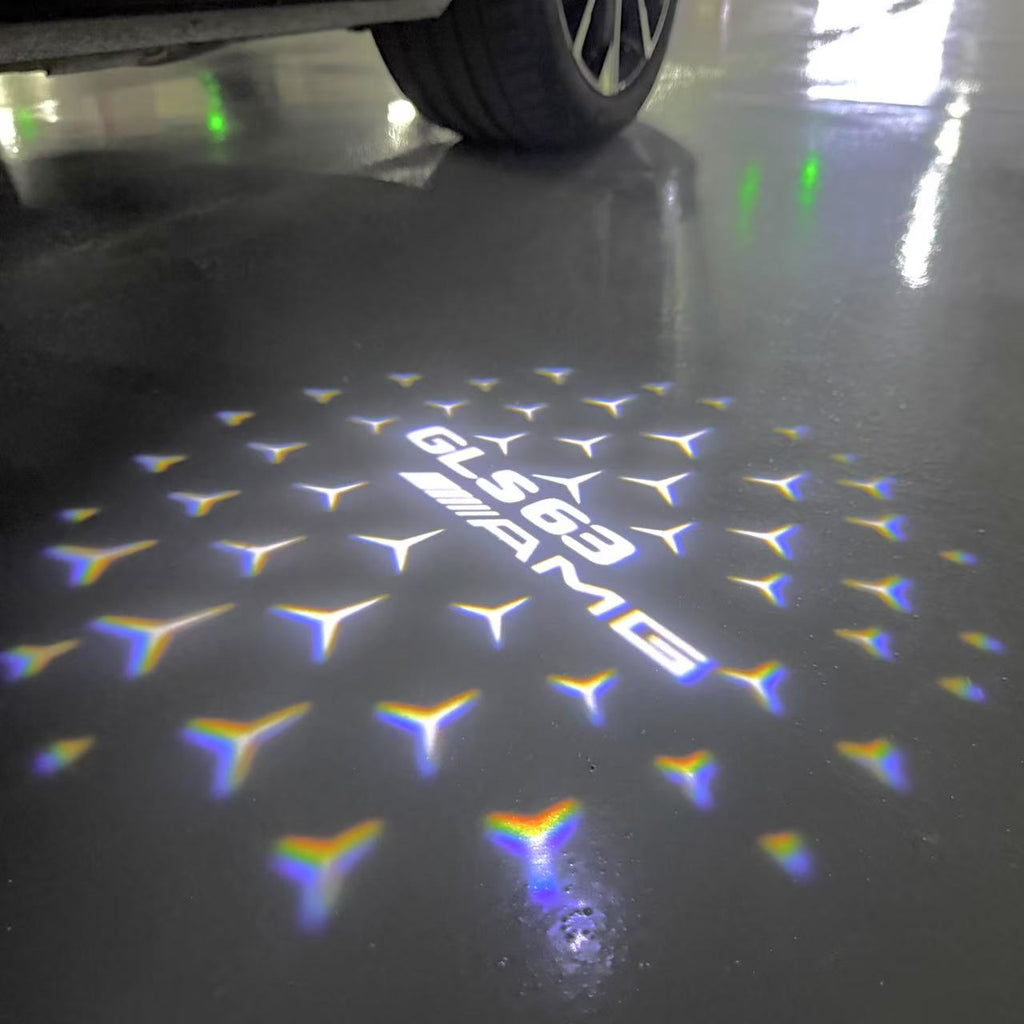 MERCEDES BENZ GLS63 AMG LOGO PROJECTOT LIGHTS  (quantity 1 = 1 set /2 door lights with 2 logo films)Nr.02M382