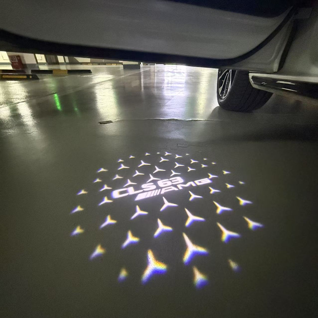 MERCEDES BENZ CLS63 AMG LOGO PROJECTOT LIGHTS  (quantity 1 = 1 set /2 door lights with 2 logo films)Nr.02M280