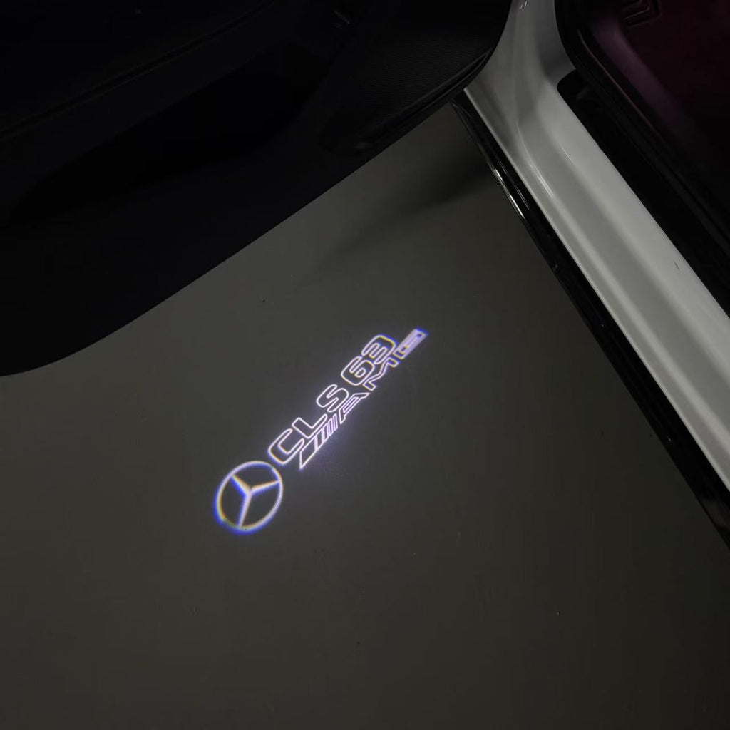 MERCEDES BENZ CLS63 AMG LOGO PROJECTOT LIGHTS  (quantity 1 = 1 set /2 door lights with 2 logo films)Nr.02M282