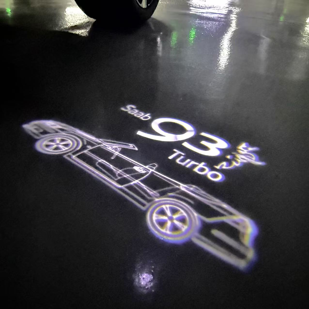 SAAB  Original LOGO PROJECROTR LIGHTS Nr.25184  (quantity 1 = 1 sets/2 door lights)