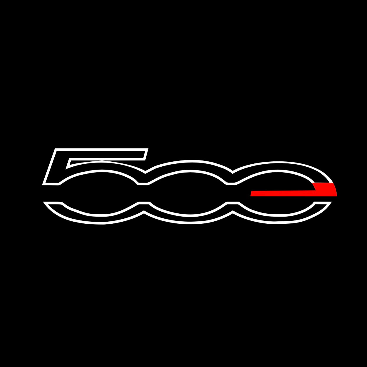 FIAT 500 LOGO PROJECTOT LIGHTS  (quantity  1 =  2 Logo Film /  2 door lights)Nr.48ER02