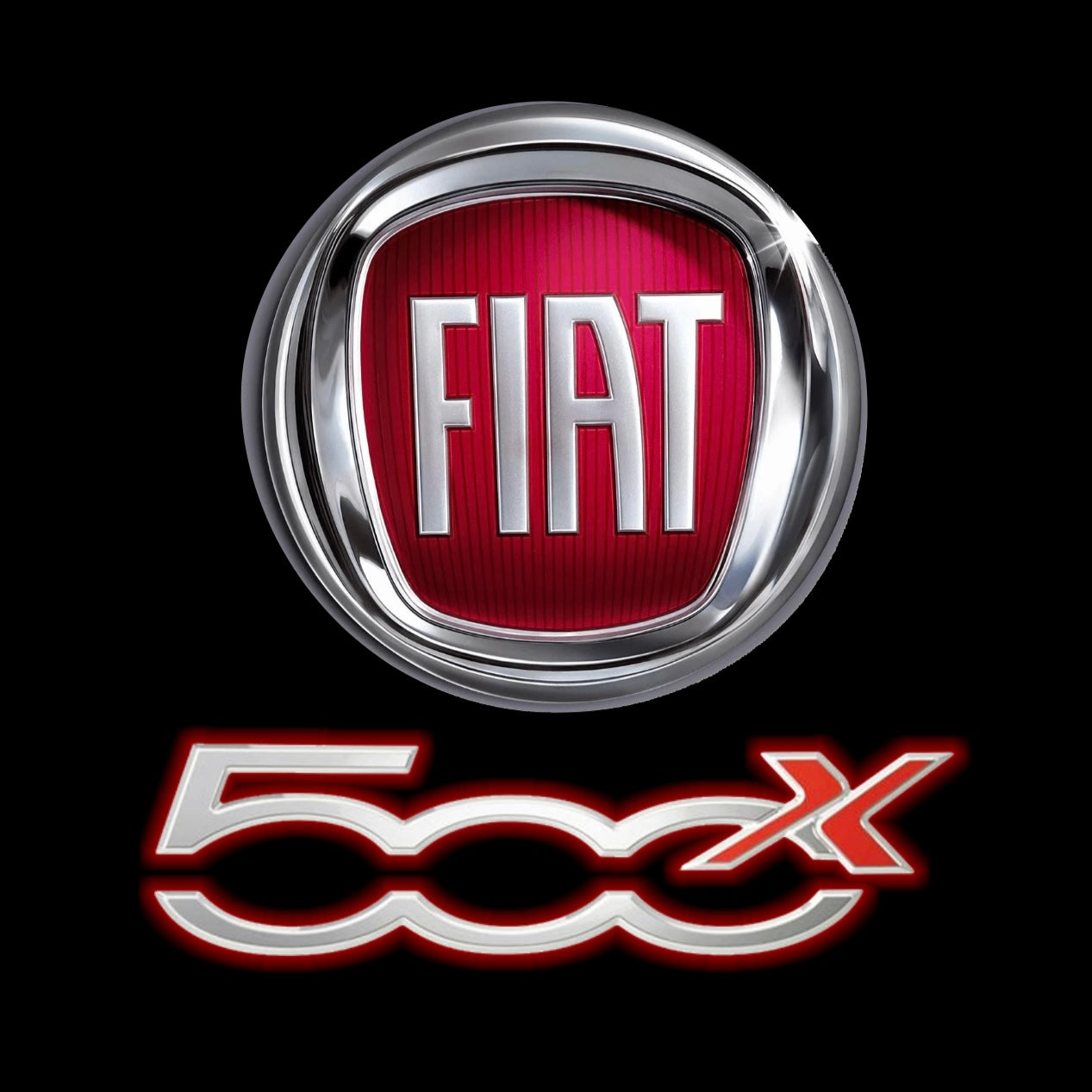 FIAT 500 LOGO PROJECTOT LIGHTS  (quantity  1 =  2 Logo Film /  2 door lights)Nr.48ER12