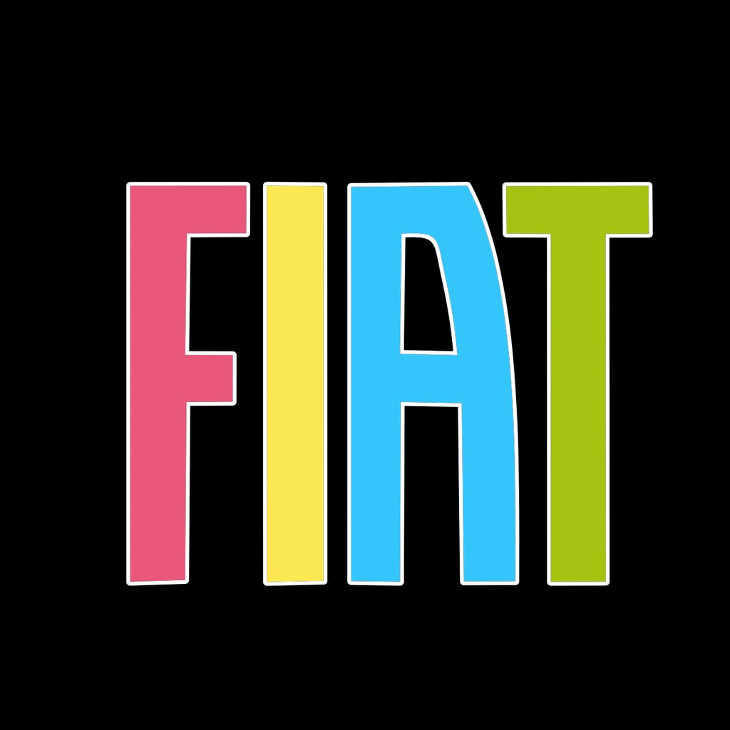 FIAT ORIGINAL LOGO PROJECTOT LIGHTS  (quantity  1 =  2 Logo Film /  2 door lights)Nr.48ER29