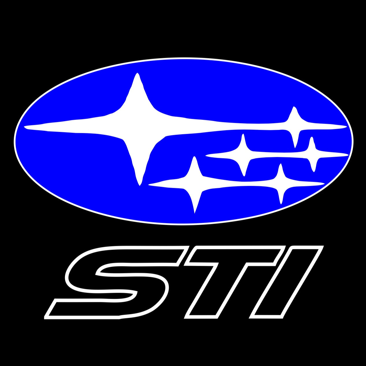 SUBARU STI LOGO PROJECROTR LIGHTS (quantity 1 = 1 sets/2 door lights) Nr.03d06