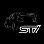 SUBARU STI LOGO PROJECROTR LIGHTS (quantity 1 = 1 sets/2 door lights) Nr.03d09