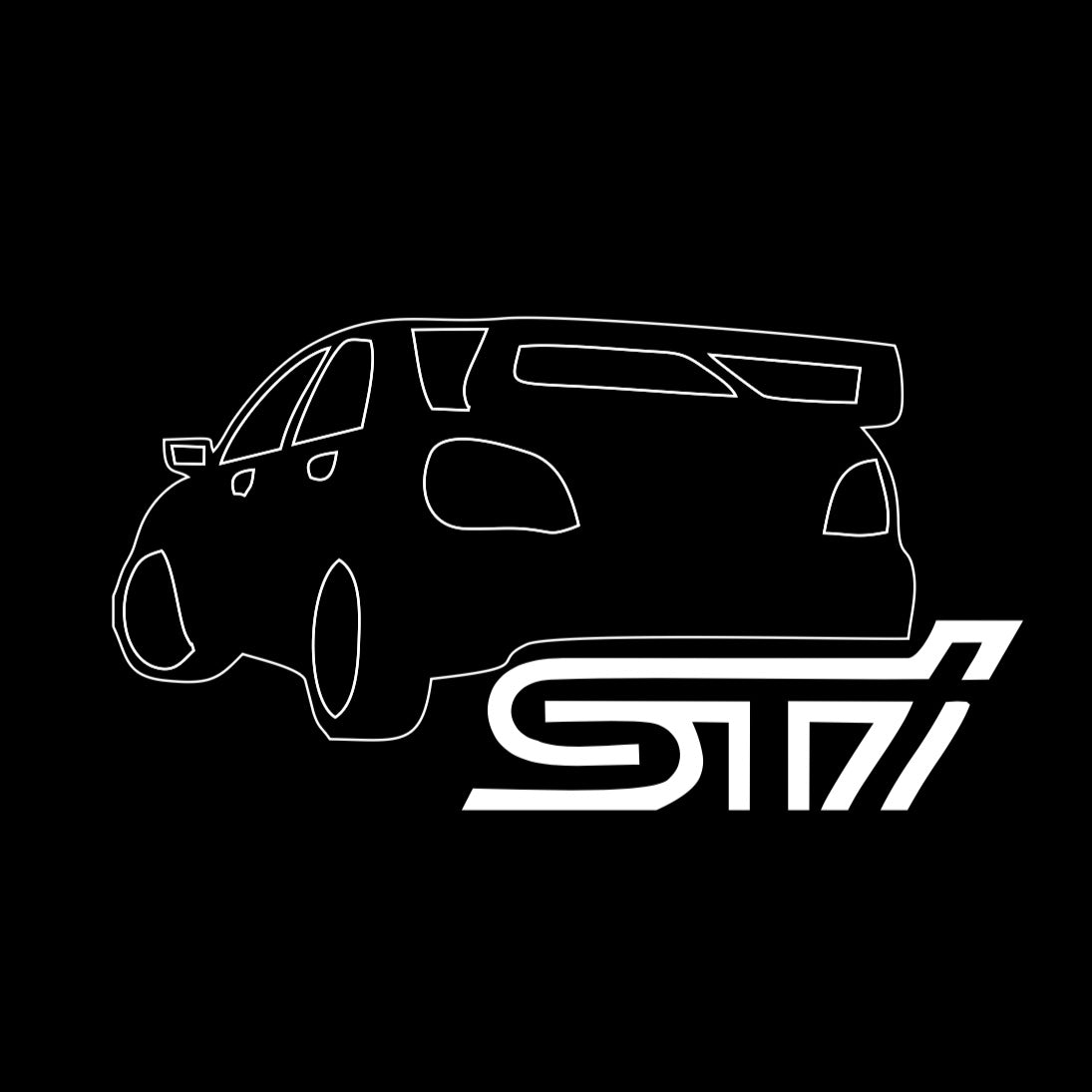 SUBARU STI LOGO PROJECROTR LIGHTS (quantity 1 = 1 sets/2 door lights) Nr.03d09