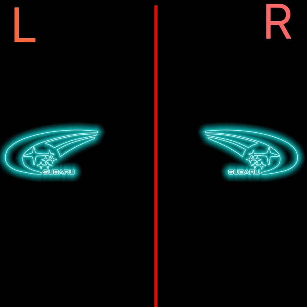 SUBARU Original LOGO PROJECROTR LIGHTS (quantity 1 = 1 sets/2 door lights) Nr.03d20