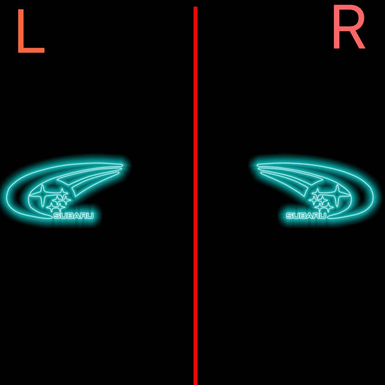 SUBARU Original LOGO PROJECROTR LIGHTS (quantity 1 = 1 sets/2 door lights) Nr.03d20