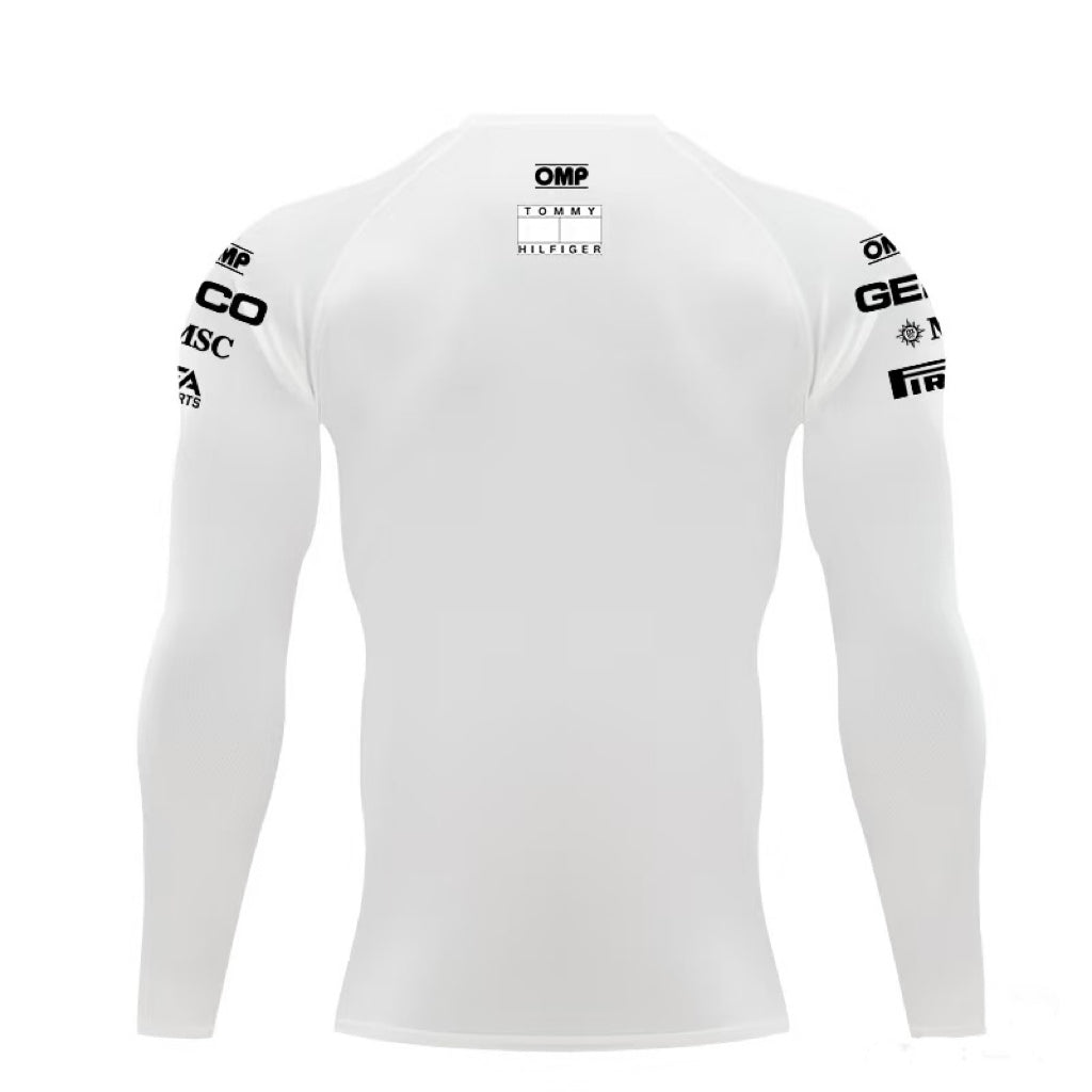 Brad Pitt same style F1 tight racing suit White