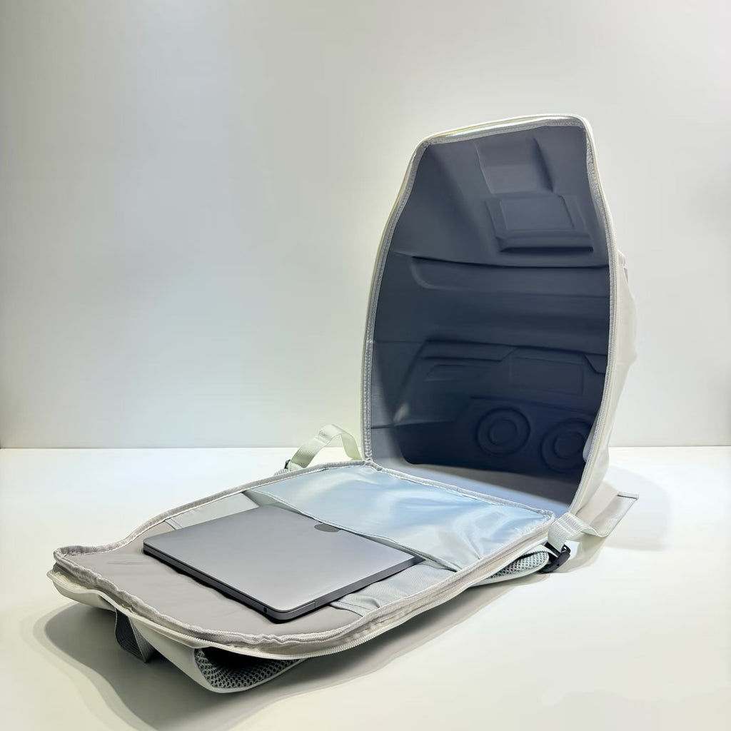 Porsche style backpack  White color