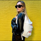 Porsche style backpack  White color