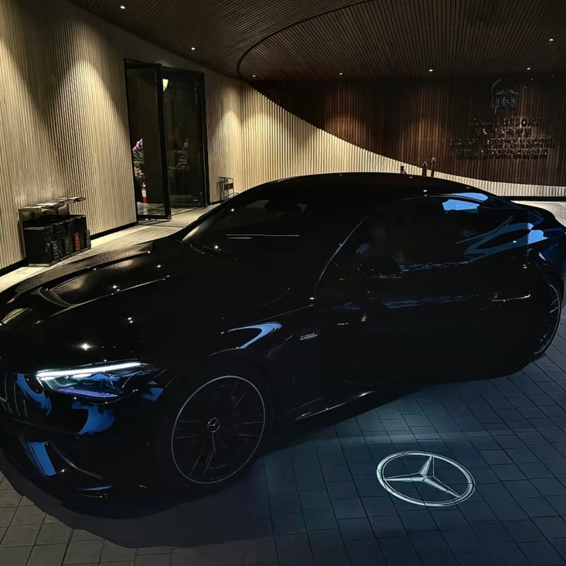 Mercedes Benz Door Wing  Mirror with Projection  Logo 022