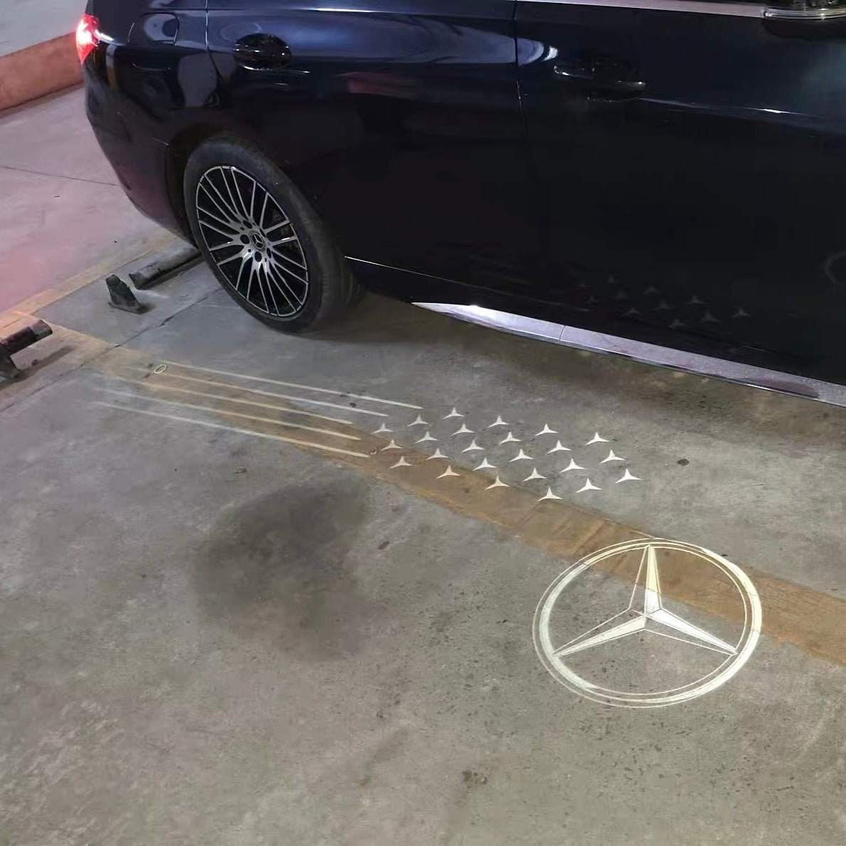 Mercedes Benz Door Wing  Mirror with Projection Logo 023