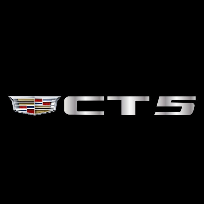 CADILLAC CT5 LOGO PROJECTOT LIGHTS Nr.2583 (quantity 1 = 2 Logo Films /2 door lights）