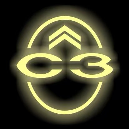CITROËN ORIGINAL LOGO PROJECTOT LIGHTS Nr.2801 (quantità 1 = 2 pellicole logo /2 luci porta） 