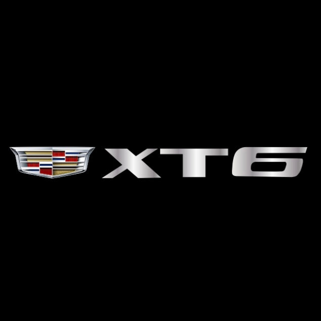 CADILLAC XT6 LOGO PROJECTOT LIGHTS Nr.2581 (quantity 1 = 2 Logo Films /2 door lights）