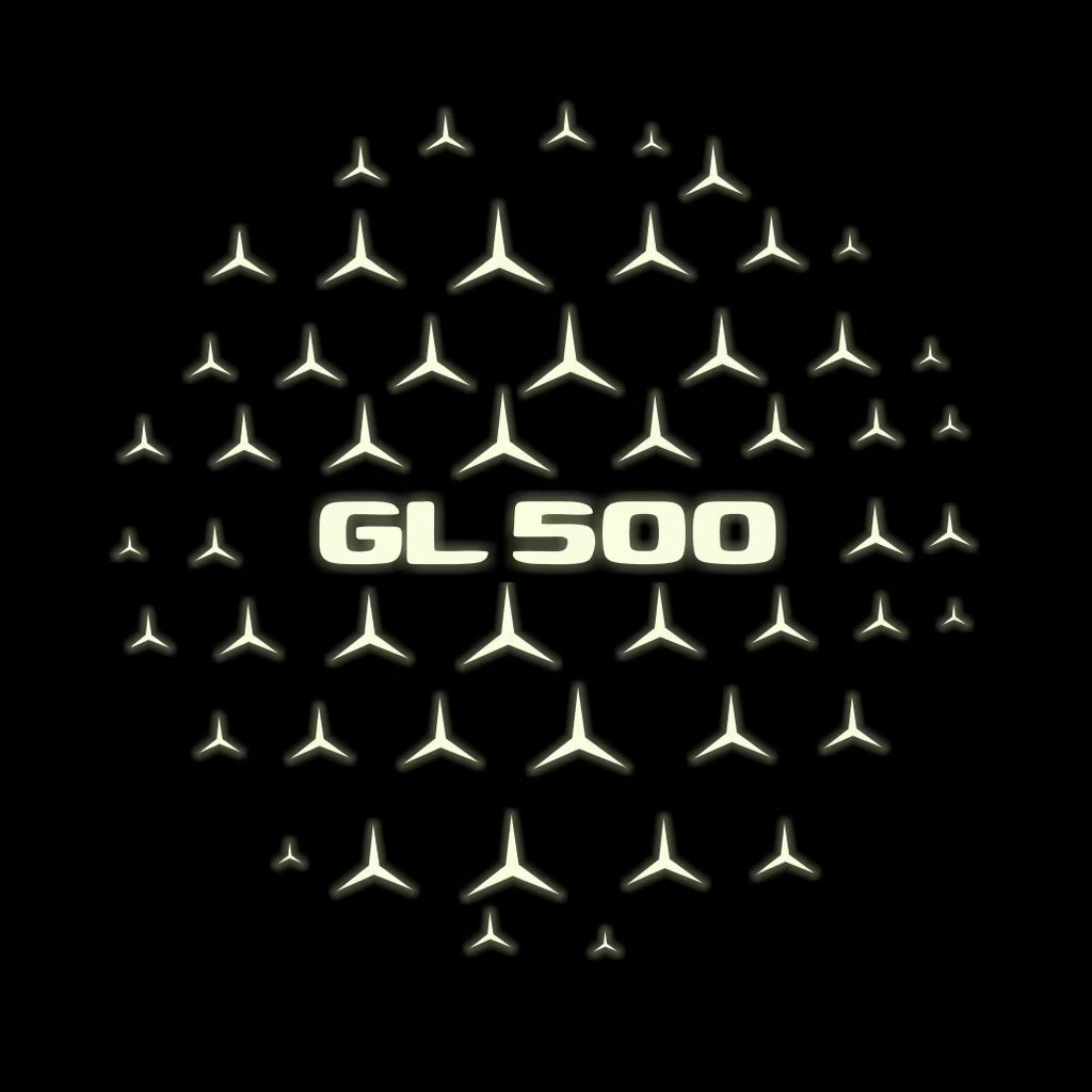 MERCEDES BENZ GL 500 LOGO PROJECTOT LIGHTS  (quantity 1 = 1 set /2 door lights with 2 logo films)Nr.02M484