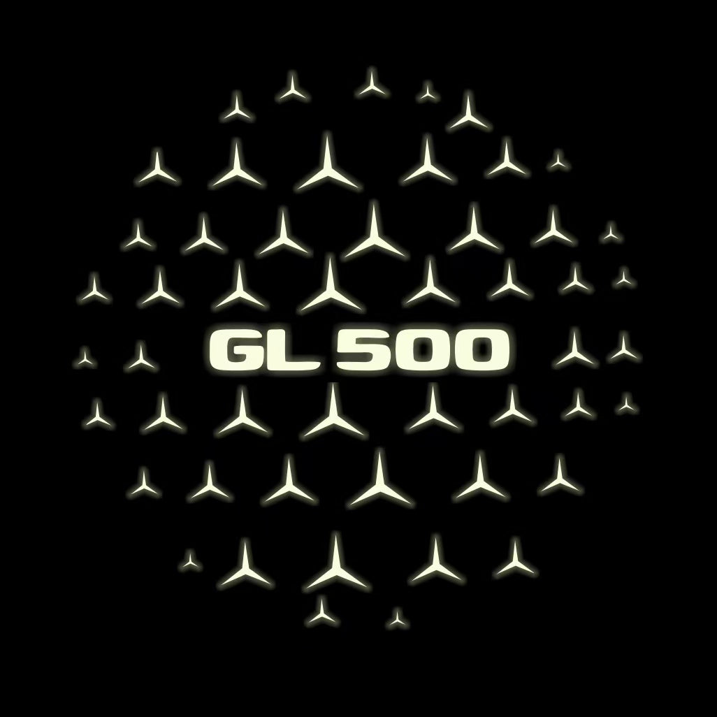 MERCEDES BENZ GL 500 LOGO PROJECTOT LIGHTS  (quantity 1 = 1 set /2 door lights with 2 logo films)Nr.02M484