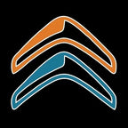 CITROËN ORIGINAL LOGO PROJECTOT LIGHTS (quantity 1 = 2 Logo Films /2 door lights）Nr.2805S13b7