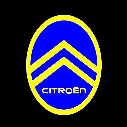 CITROËN ORIGINAL LOGO PROJECTOT LIGHTS (quantity 1 = 2 Logo Films /2 door lights）Nr.2805S13b1f2
