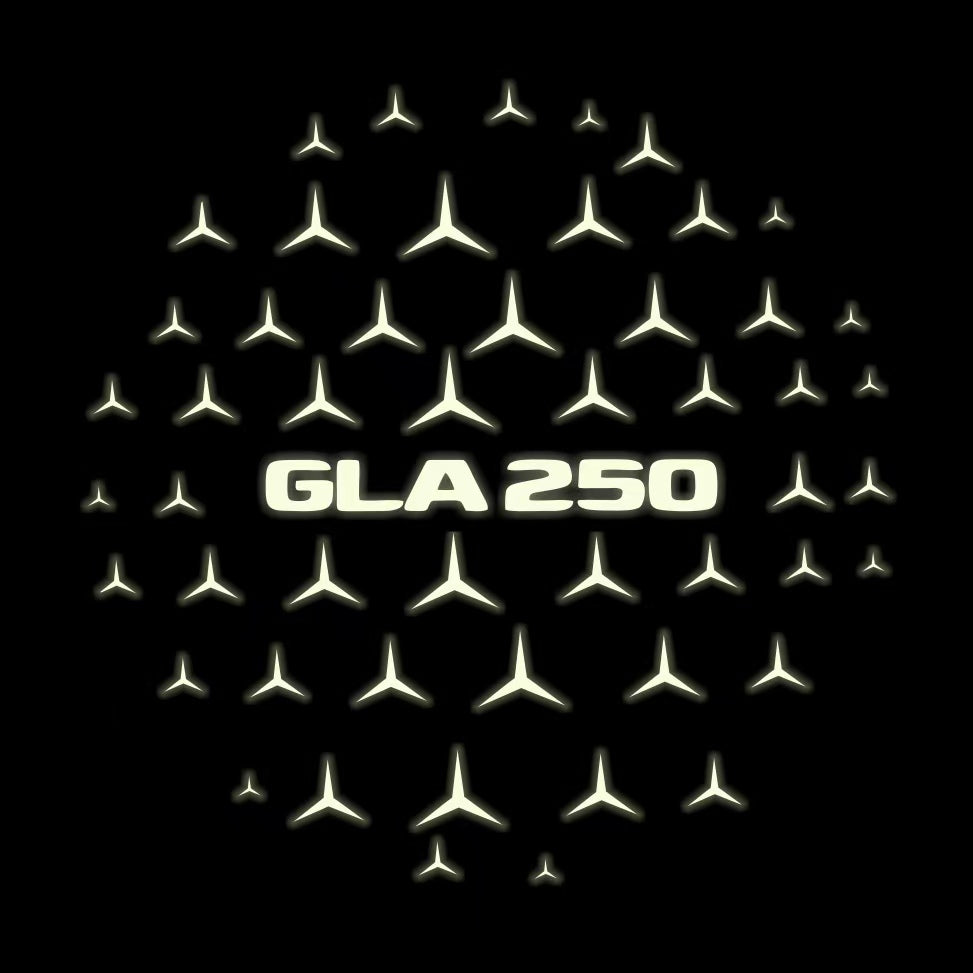 MERCEDES BENZ GLA 250 LOGO PROJECTOT LIGHTS  (quantity 1 = 1 set /2 door lights with 2 logo films)Nr.02M412