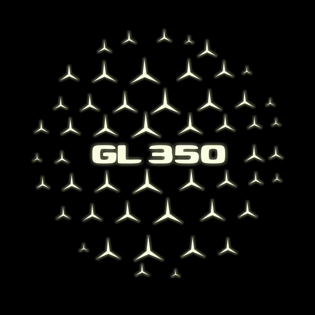 MERCEDES BENZ GL 350 LOGO PROJECTOT LIGHTS  (quantity 1 = 1 set /2 door lights with 2 logo films)Nr.02M482