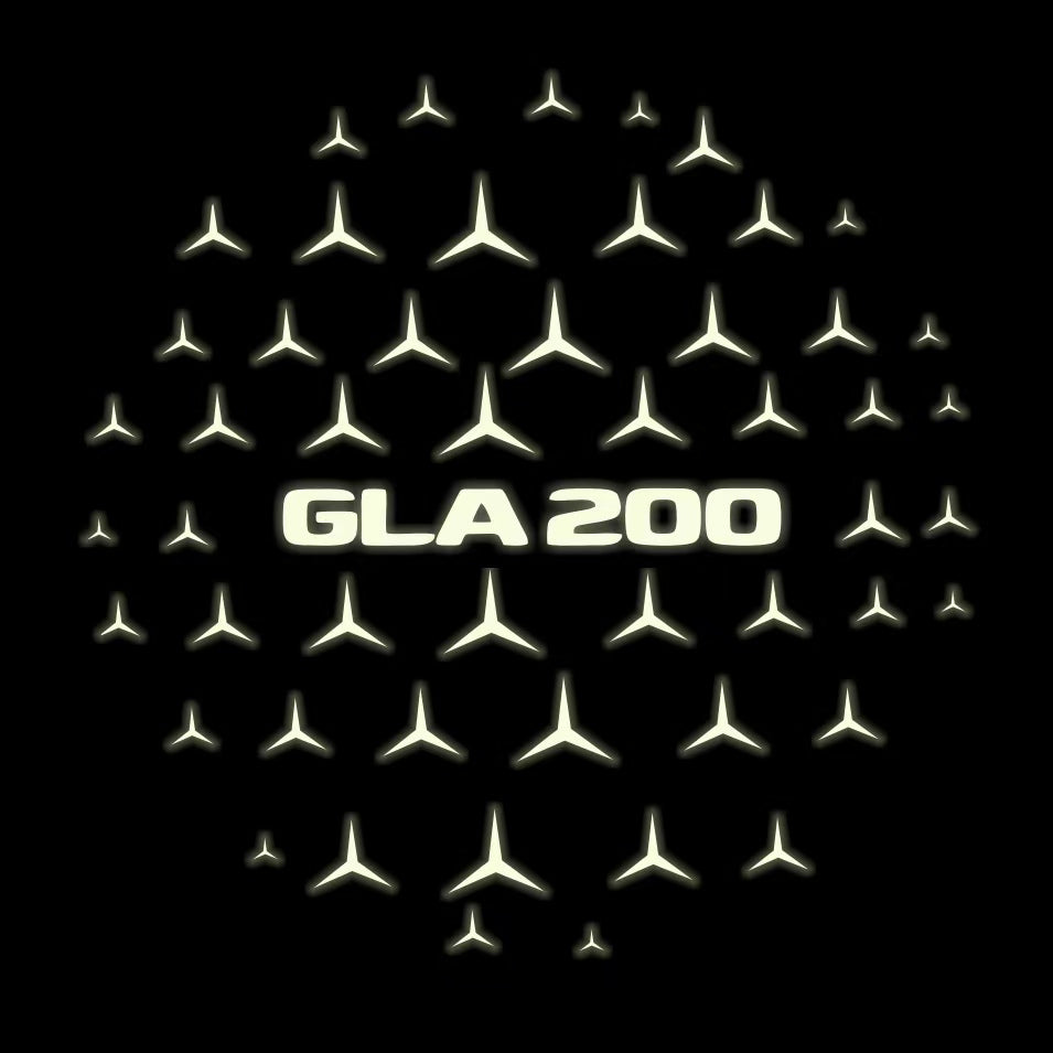 MERCEDES BENZ GLA 200 LOGO PROJECTOT LIGHTS  (quantity 1 = 1 set /2 door lights with 2 logo films)Nr.02M406