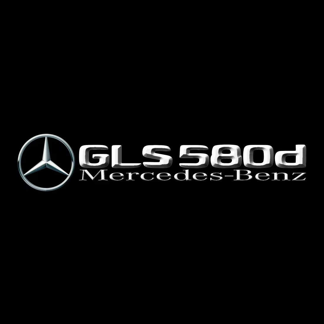 MERCEDES BENZ GLS 580d LOGO PROJECTOT LIGHTS  (quantity 1 = 1 set /2 door lights with 2 logo films)Nr.02M477