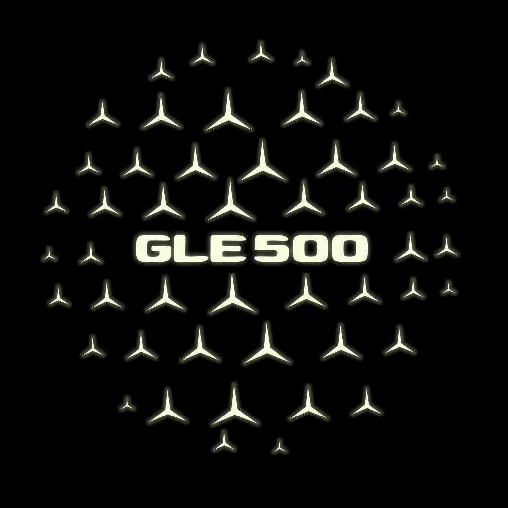 MERCEDES BENZ GLE 500 LOGO PROJECTOT LIGHTS  (quantity 1 = 1 set /2 door lights with 2 logo films)Nr.02M458